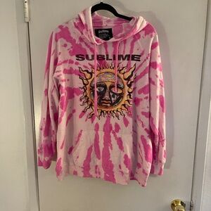 Torrid Sublime pink tye dye hoodie size 1